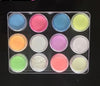 12 Colors/set Nail Art Glitter Phosphor Luminous Powder