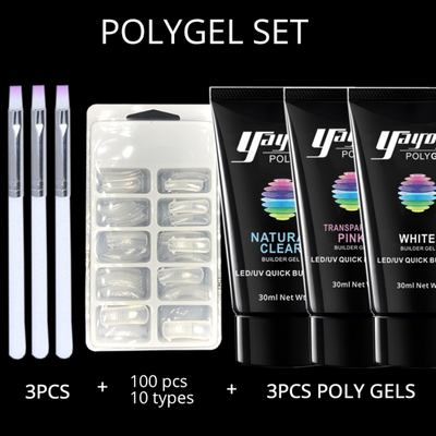 Poly Gel Nail Extension Set