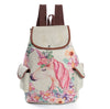 Fresh Design Cute Unicorn Printing Linen Backpacks