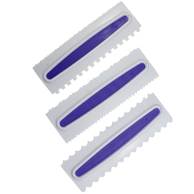 Purple Pastry Icing Comb Set Plastic Fondant Spatulas