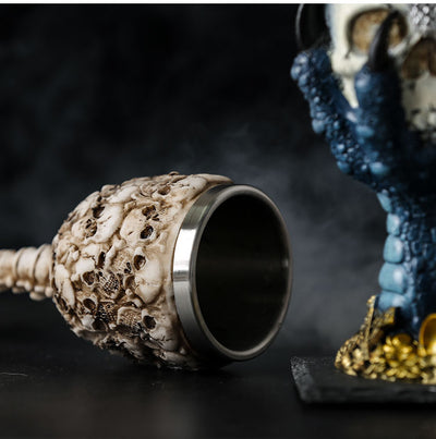 Horrible Resin Stainless Steel Skull Goblet Retro Claw Wine Glass