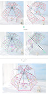 Unicorn Transparent Umbrella  Clear Bubble Dome Girl Cute