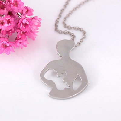 Charming Baby Mother Necklace Fashion Daughter Son Child Family Love Pendant Necklace