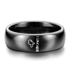 I Love Her And I Love Him Ring For Women Men Black Color Couple Wedding Ring Promise Jewelry