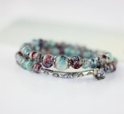 Boho Hippie jewelry  bracelets charms ceramic bracelet and bangles