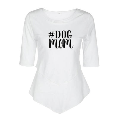 DOG Mom T-Shirt  Tops  Half Sleeve Crew Neck    for Woman