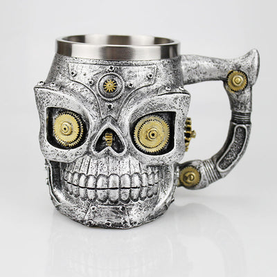 Skull Mug Contain Viking Skeleton Death