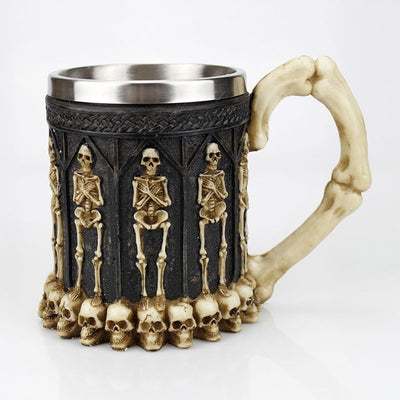 Skull Mug Contain Viking Skeleton Death