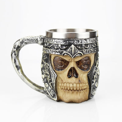 Skull Mug Contain Viking Skeleton Death