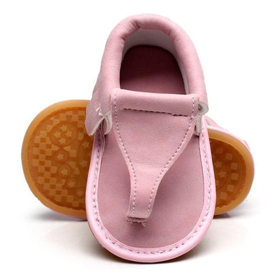 Baby Shoes Girl Boy flip flops Pu Leather Lace Up