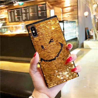 Color Change Sequined Phone Case for iPhone X 8 7 6 Plus Glitter Funny Phone Cover