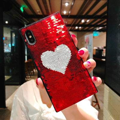 Color Change Sequined Phone Case for iPhone X 8 7 6 Plus Glitter Funny Phone Cover