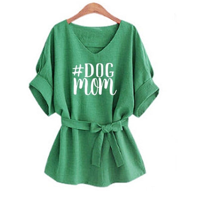 DOG Mom Tops  Cropped T-Shirt for woman