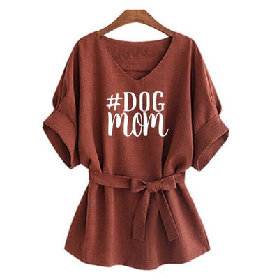 DOG Mom Tops  Cropped T-Shirt for woman