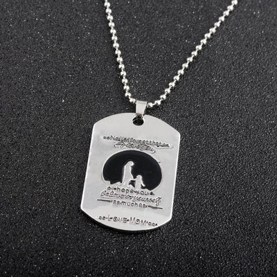 Mom Loves Baby Hand in Hand Charms Choker Necklace