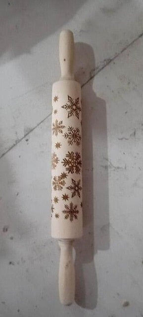 Christmas Embossing Rolling Pin