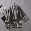 Winter Women Clothing Fashion Tassel Knitted Cardigans Stripped Coats Women