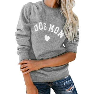 Dog Mom -  Sweatshirt Women's Casual Long Sleeve Pullover Tops