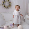 Toddler Girl Beach Clothes Beautiful Linen Dresses Baby Girl Knee Length Dress Peter Pan Collar Kids Summer Long Dress