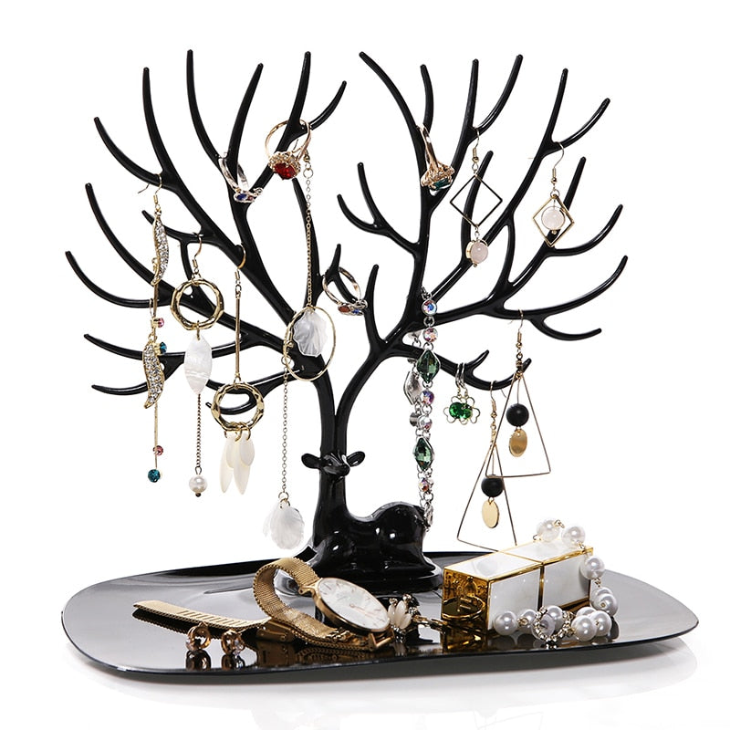 Earrings Necklace Ring Pendant Bracelet Jewelry Display Stand Tray Tree Storage Racks Organizer Holder
