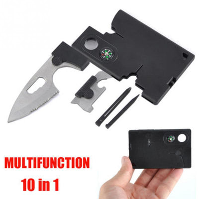 10 in 1 Multifunction Credit Card Tactical Survival Knife