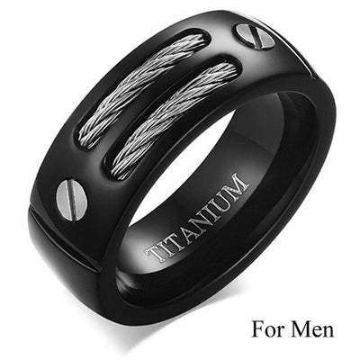 Couple Ring Titanium Steel Set Jewelry