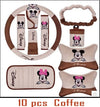 Pattern car accessories decoration set handbrake cover safety belt