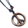 Vintage Leather Collier Cross Peace Punk Necklaces & Pendants