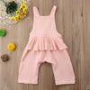 Newborn Toddler Baby Girls Summer Backless Strap Ruffles Romper Jumpsuit