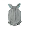 Newborn Kid Boys Girls Ruffle Sleeve Romper Baby Jumpsuit Sunsuit Summer 100% cotton