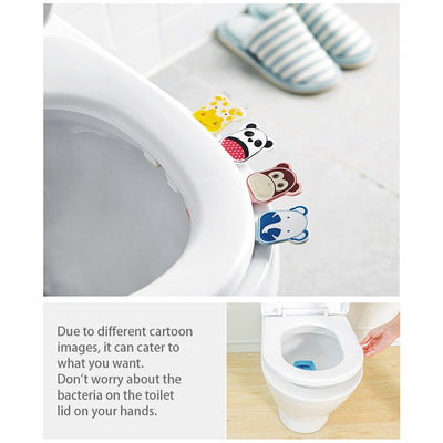 Cartoon Cute Toilet Cover Handle Sticker Lifting Device Bathroom Toilet