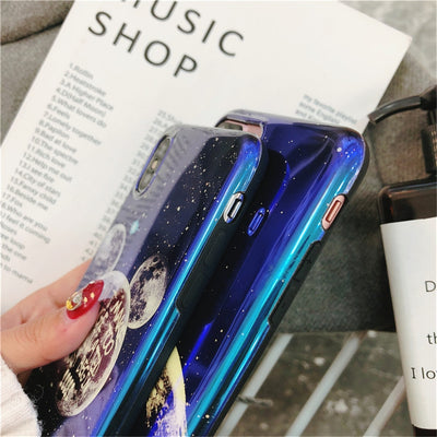 Soft Phone Cover for IPhone 7 8 6 6s Plus Moon Planet Space Silicone Case for IPhone X XS MAX XR