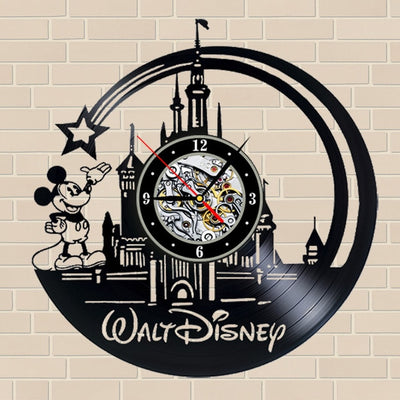 Wall Clock Modern Cartoon Design Black Wall Watch Home Decor