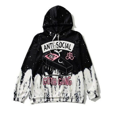 Hiawatha Digital 3D Printed Autumn Winter Harajuku Style Hoodies Women Loose Skull Long Sleeve Hooded Sweatshirt WY1430