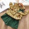 Children Summer Clothes Sets 2019 New Style Girls Sleeveless Sling Floral Chiffon