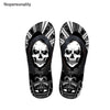 Nopersonality Cool Black Skull Design Men Summer Slippers Beach Water Flipflops High Quality Falts Casual Male Shoes pantuflas