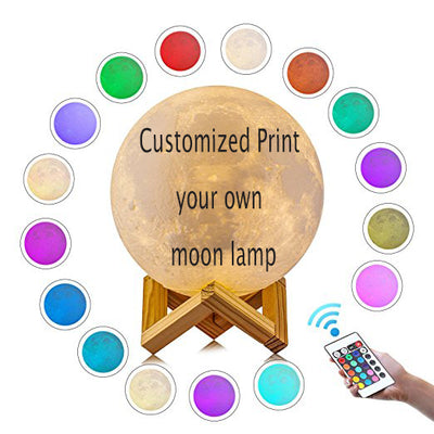 Moon Light Touch Switch/Remote control Novelty Light LED Personalized Romantic Lunar Moon Lamp