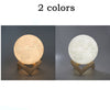 Moon Light Touch Switch/Remote control Novelty Light LED Personalized Romantic Lunar Moon Lamp