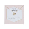 Wish Card Double Snowflake Gold Chian Necklace Copper Pendant Jewelry Daughter to Mother