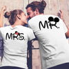 Mr and Mrs T Shirt Summer Short Sleeve Casual
