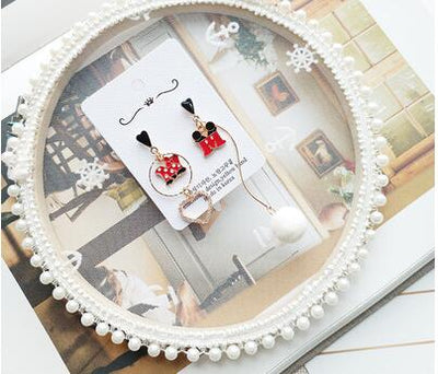 New 1 pairs classic mickey minnie cute pendant  Earings Women Girl lovely Children kids Lovely party Gifts