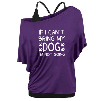 If I can't bring my dog - Two-piece round neck Short Sleeve T Shirt