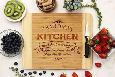 Personalized Cutting Board, Custom Cutting Board, Engraved Cutting Board, Grandmother Mother's Day Grandma