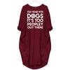 STAY HOME WITH DOGS - DRESS WOMEN POCKET WOMEN PUNK COTTON OFF SHOULDER TOPS