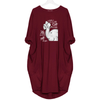 GIFT OF LIFE - DRESS WOMEN POCKET WOMEN PUNK COTTON OFF SHOULDER TOPS