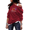 Halloween glasses - Hoodies Tops Sweatshirt For Women Round Neck Shoulder