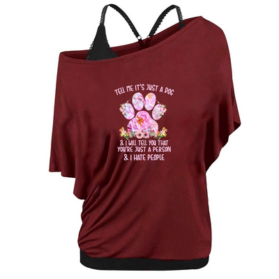 Tell me it's just a dog - Two-piece round neck Short Sleeve T Shirt